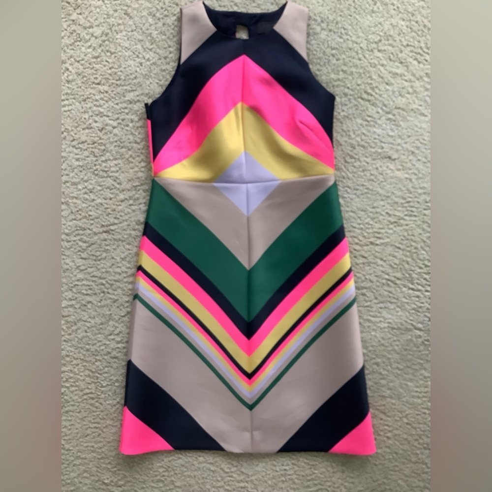 Multicolor Chevron Pattern Dress